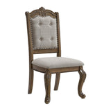 Madison Park Dining Side Chair with Beige Fabric in Walnut (2 Per Carton)