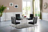 Opal Black Velvet Dining Chair