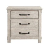 Elements International Scott Nightstand in White