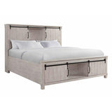 Elements International Scott King Platform Storage Bed in White image