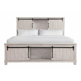 Elements International Scott King Platform Storage Bed in White