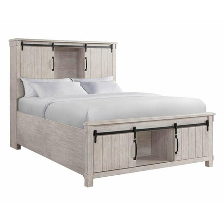 Elements International Scott Queen Platform Storage Bed in White image
