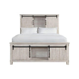 Elements International Scott Queen Platform Storage Bed in White
