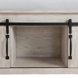 Elements International Scott Queen Platform Storage Bed in White