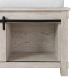 Elements International Scott Queen Platform Storage Bed in White