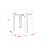 Rosamel Round End Table in Ash Brown