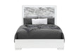 Naomi Silver Marble Bed with LED