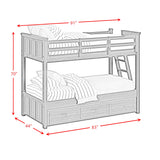 Hampton Kids Over Bunk with Ladder and Trundle