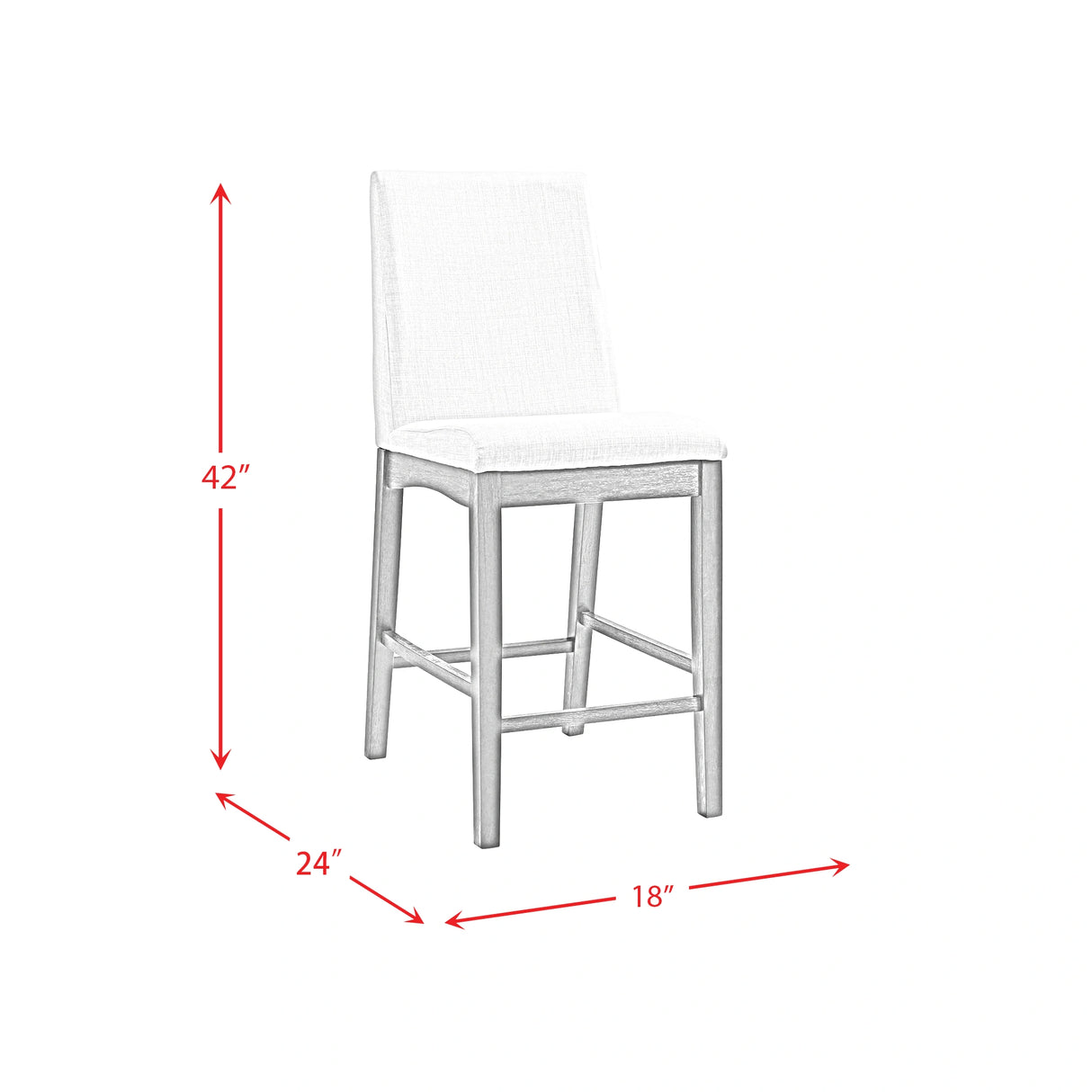 Dapper Counter Side Chair (Walnut Finish) (Two Per Carton)