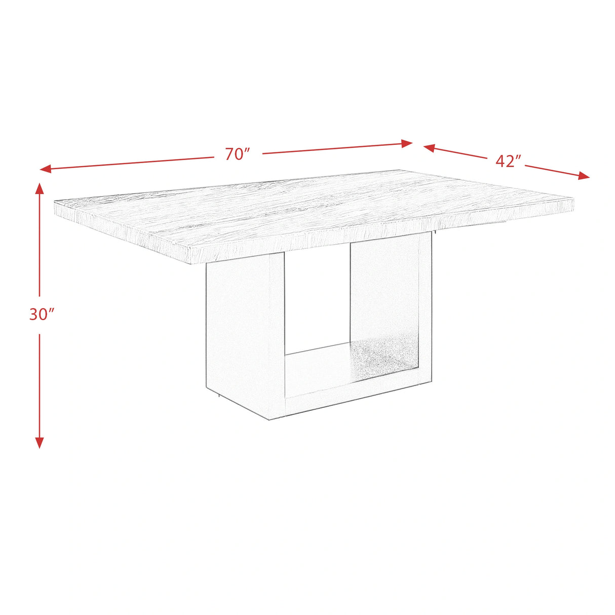 Valentino White Dining Table
