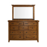 Gage Dresser & Mirror Set in Chestnut