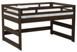 Elements International Cali Kids Full Junior Loft Bed in Brown image