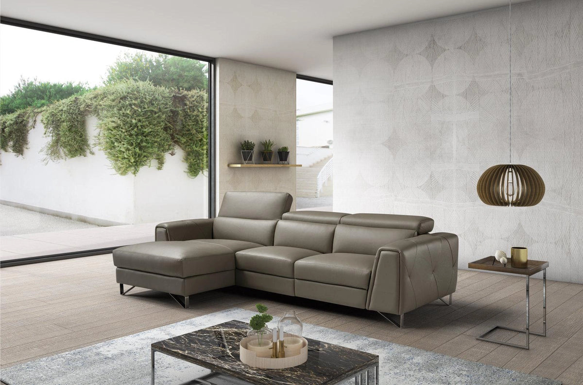 J&M Furniture Magic Left Hand Facing Chaise Sectional in Taupe