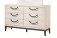 Crown Mark Furniture Veda 6 Drawer Dresser in Beige image