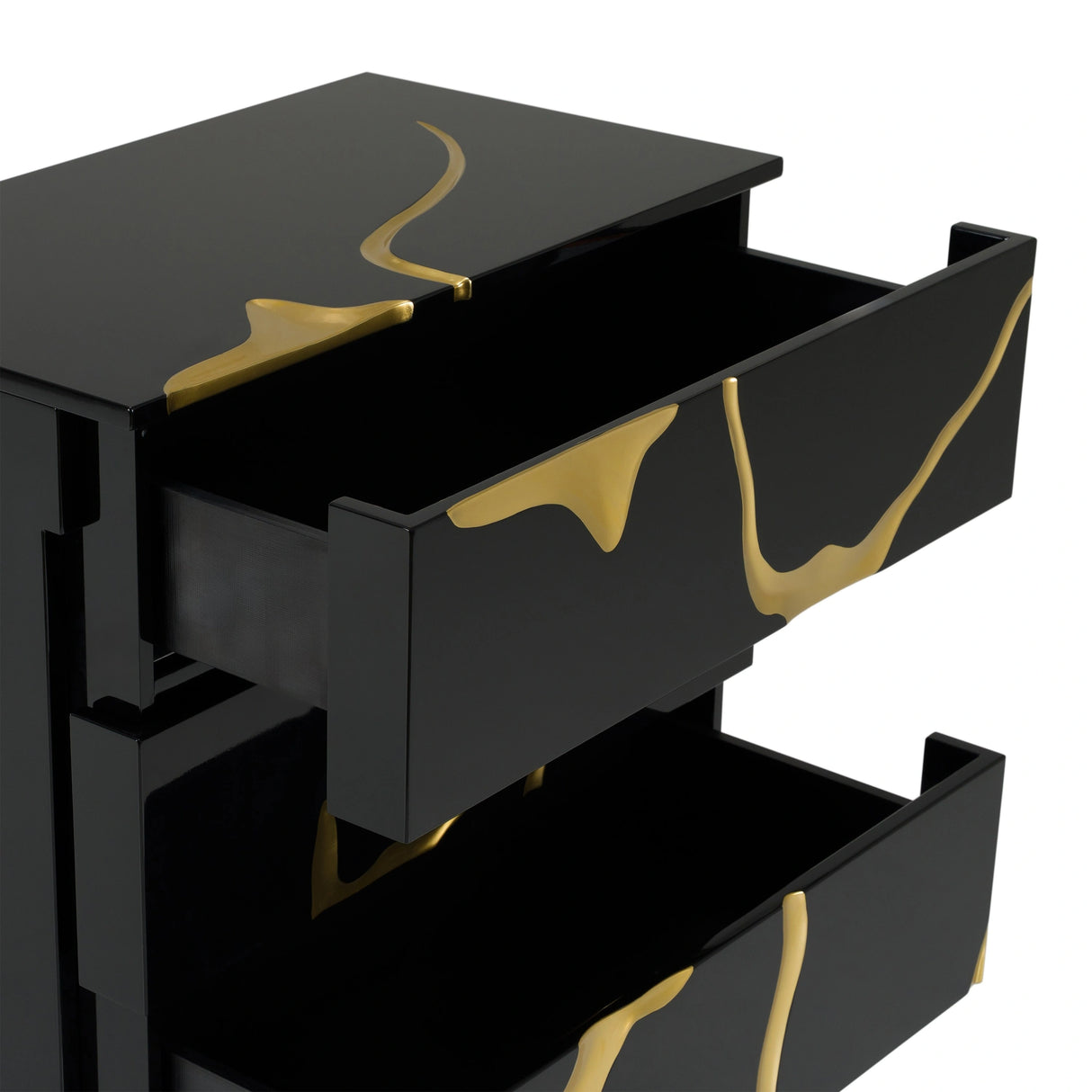 Aspen - Modern Black & Gold Wide Chest