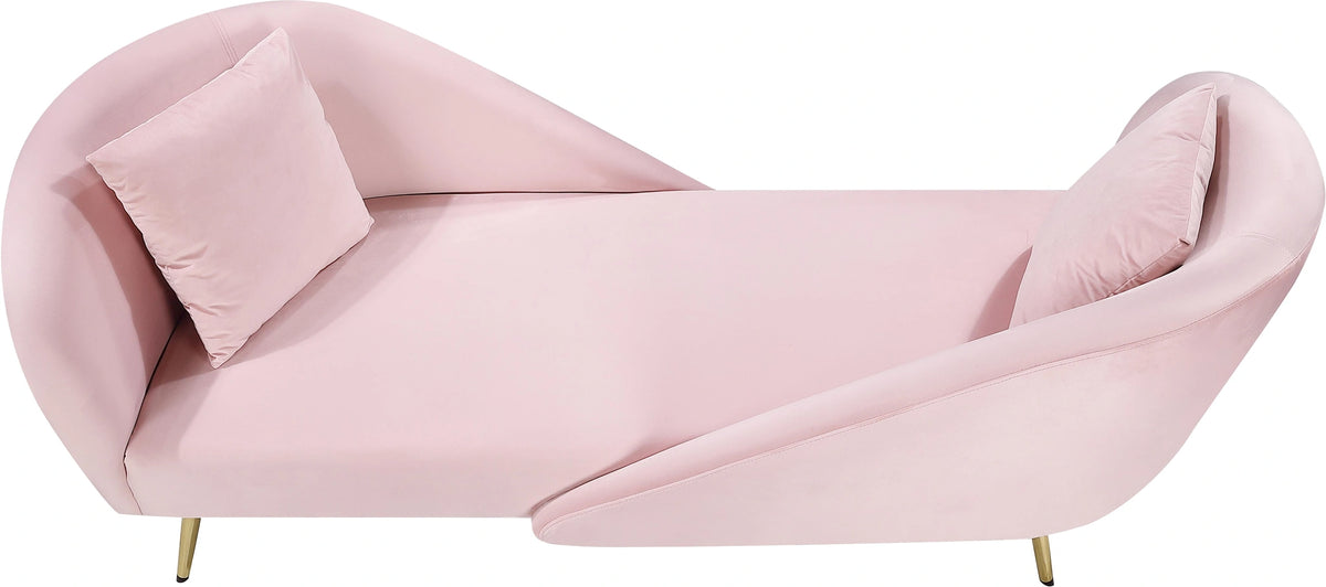 Nolan Pink Velvet Chaise