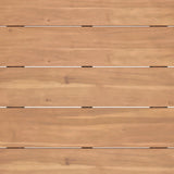 Cabana Coffee Table with Natural Top in Black