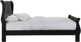 Elements International Louis Philippe Queen Panel Bed in Black