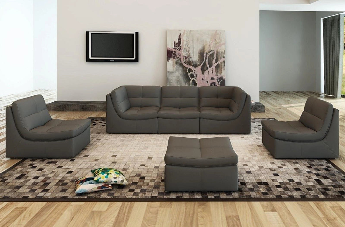 J&M Furniture Lego 6pc Living Room Set in Grey