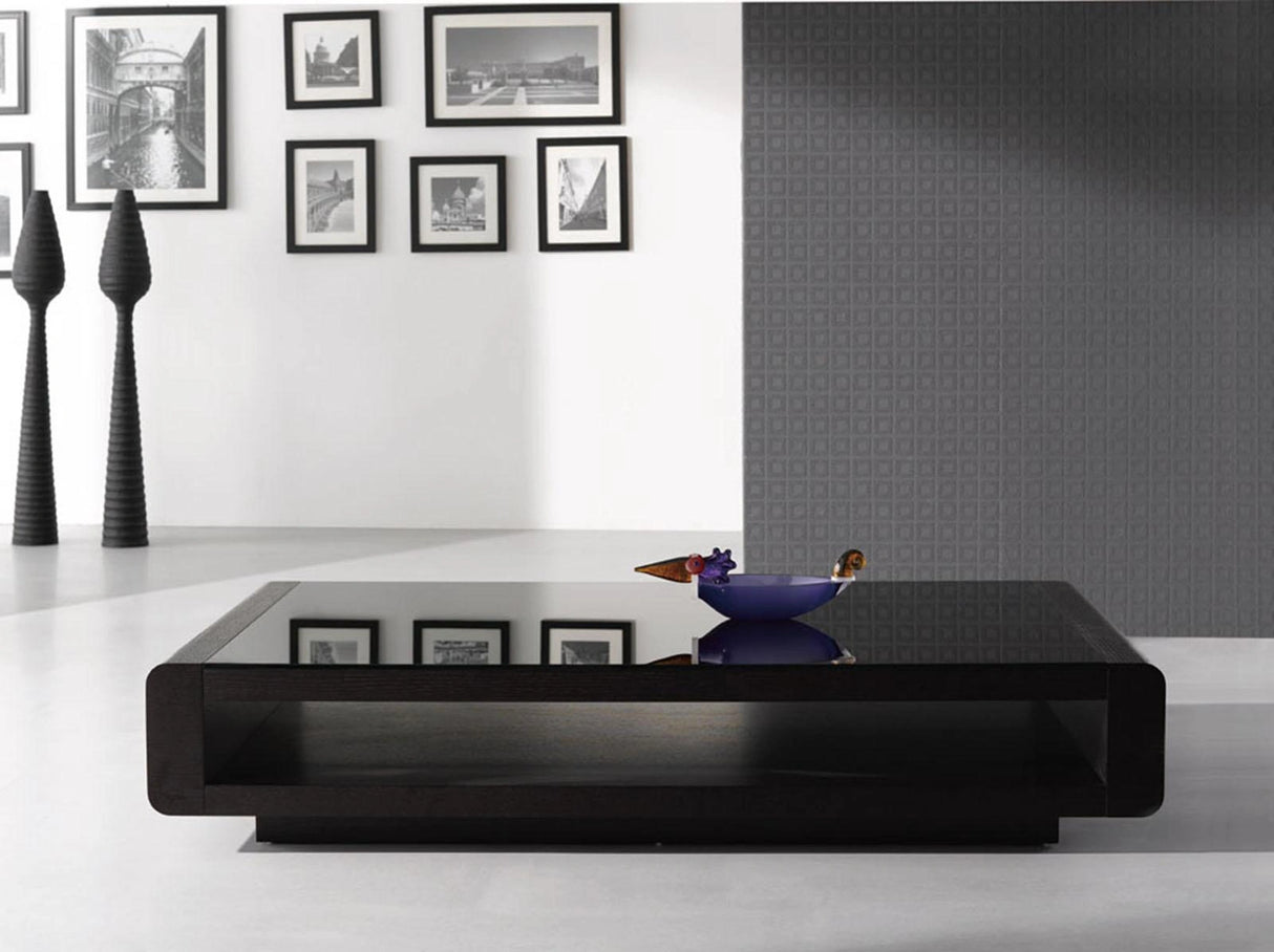 J&M Furniture 673 Modern Coffee Table in Dark Oak