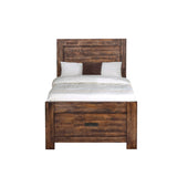 Elements International Warner Twin Storage Bed in Chesnut