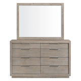 Arcadia Dresser & Mirror Set in Grey
