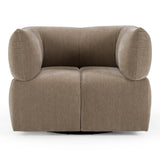 Marisol - Modern Taupe Fabric Swivel Accent Chair