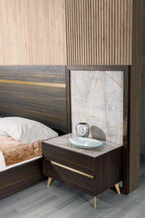 Velondra - Modern Eucalypto + Marble Bedroom Set