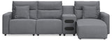 Modmax II Reclining Sectional with Chaise and Audio Console