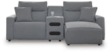 Modmax II Power Reclining Sectional with Chaise and Audio Console