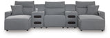Modmax II Reclining Sectional with Double Chaise and Audio Consoles