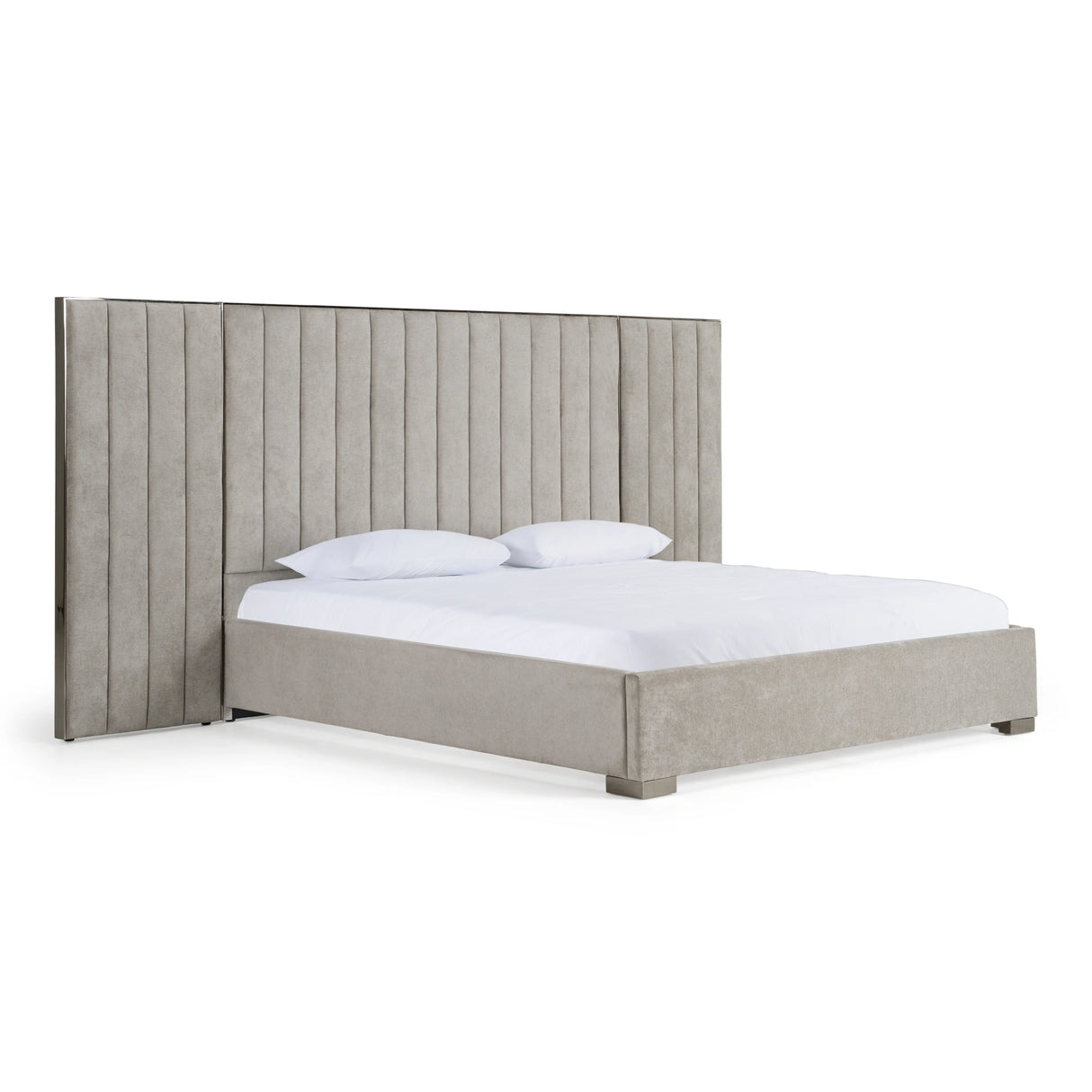 Buckley - Modern Grey & Black Stainless Steel Bed