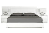 Monza Italian Modern White Bed