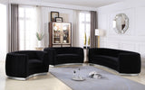 Julian Black Velvet Loveseat