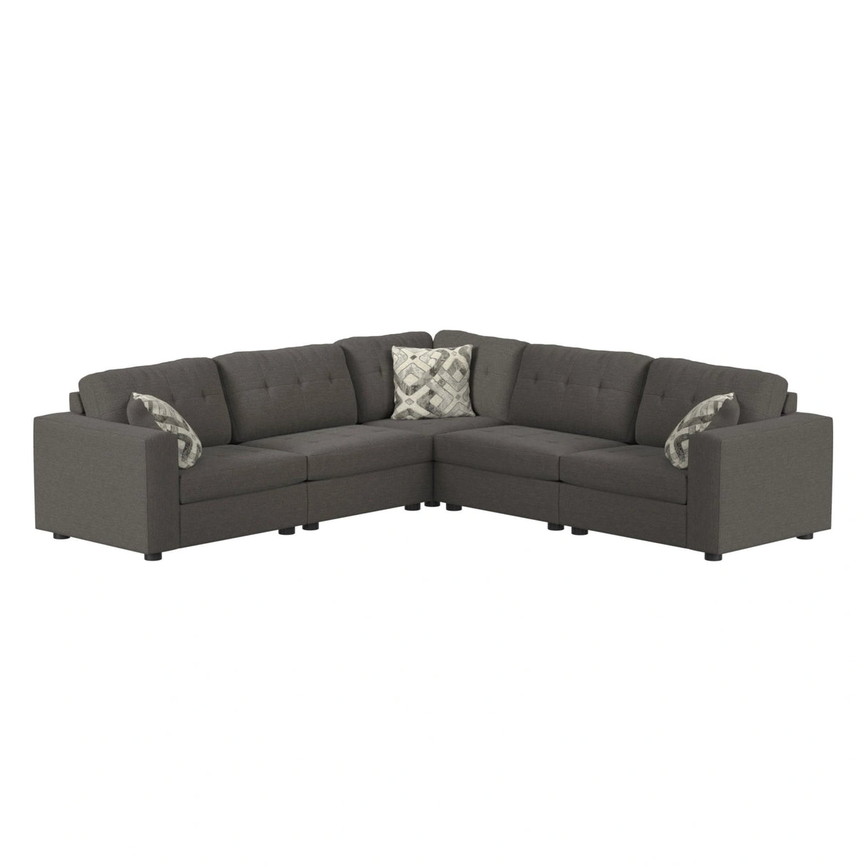 Options One Corner in Palmer Plus Ash with 1 Pillow 20"ÔøΩ
