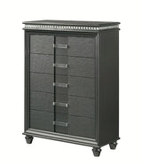 Crown Mark Furniture Adira 5 Drawer Chest in Silver image