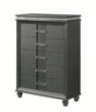Crown Mark Furniture Adira 5 Drawer Chest in Silver image