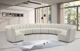 Infinity Cream Velvet 10pc. Modular Sectional