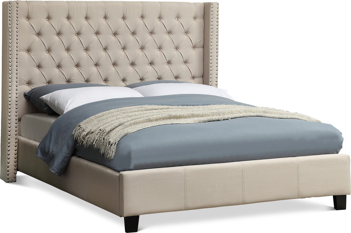 Ashton Beige Linen Full Bed