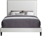 Harlie Cream Velvet Full Bed
