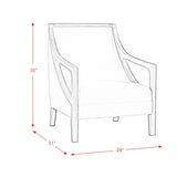 Hopkins Chair w/Brown Arm Columbia Charcoal