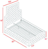 Sedona Cream Velvet King Bed