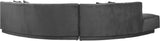 Kenzi Grey Velvet 2pc. Sectional