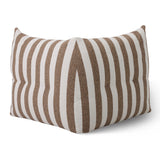 Lanuza - Outdoor Brown + White Stripe Fabric Modular Corner Sofa Seat