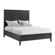 Elements International Versailles King Wooden Panel Bed with Low Footboard in Black image