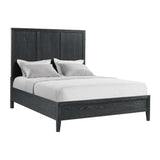 Elements International Versailles Queen Wooden Panel Bed with Low Footboard in Black image