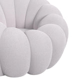 Bubble Swivel Chair and Ottoman in Grey