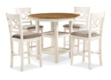 Cori Counter 5 Pc Set-Bisque/Brown