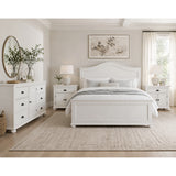 Kona Bedroom Set with 2 Nightstands in White