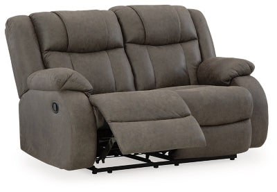 First Base Reclining Loveseat - galleria furniture outlet